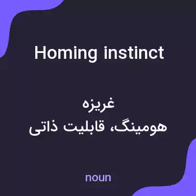 معنی homing instinct به فارسی معنی homing instinct به فارسی