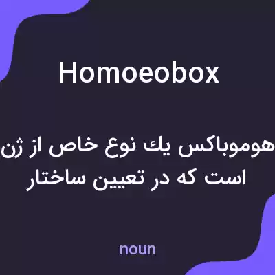 معنی homoeobox به فارسی معنی homoeobox به فارسی