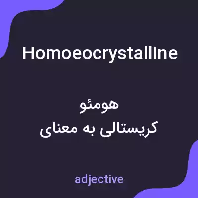 معنی homoeocrystalline به فارسی معنی homoeocrystalline به فارسی