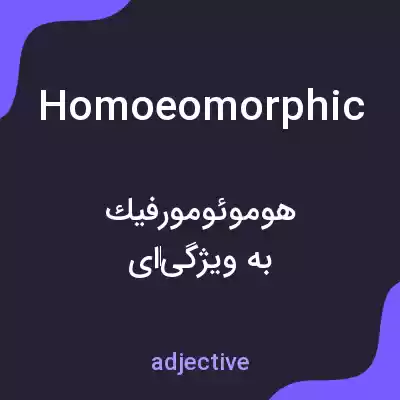 معنی homoeomorphic به فارسی معنی homoeomorphic به فارسی