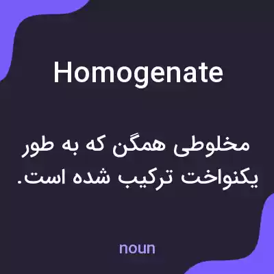 معنی homogenate به فارسی معنی homogenate به فارسی