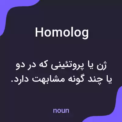 معنی homolog به فارسی