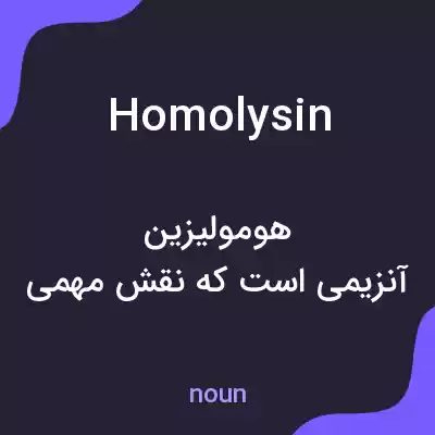 معنی homolysin به فارسی معنی homolysin به فارسی