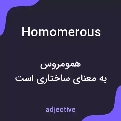 معنی homomerous به فارسی معنی homomerous به فارسی