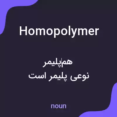 معنی homopolymer به فارسی معنی homopolymer به فارسی