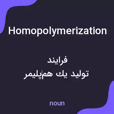 معنی homopolymerization به فارسی معنی homopolymerization به فارسی