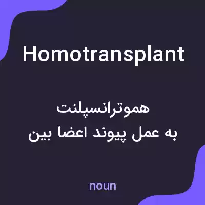 معنی homotransplant به فارسی