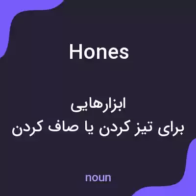 معنی hones به فارسی معنی hones به فارسی
