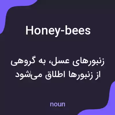 معنی honey-bees به فارسی معنی honey-bees به فارسی