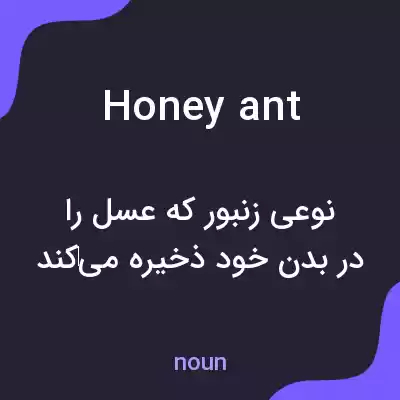 معنی honey ant به فارسی معنی honey ant به فارسی