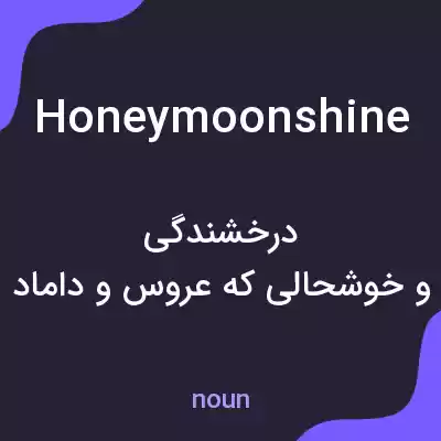معنی honeymoonshine به فارسی معنی honeymoonshine به فارسی