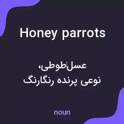 معنی honey parrots به فارسی معنی honey parrots به فارسی