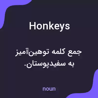 معنی honkeys به فارسی معنی honkeys به فارسی