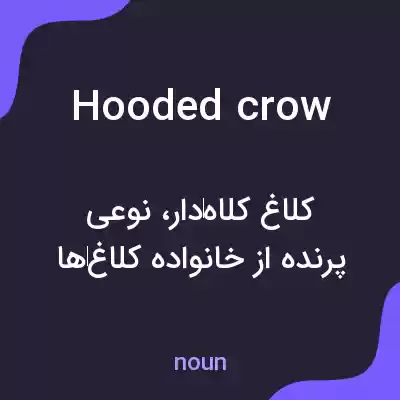 معنی hooded crow به فارسی معنی hooded crow به فارسی
