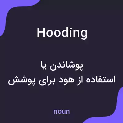 معنی hooding به فارسی معنی hooding به فارسی