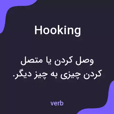 معنی hooking به فارسی معنی hooking به فارسی