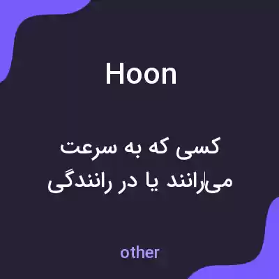 معنی hoon به فارسی معنی hoon به فارسی