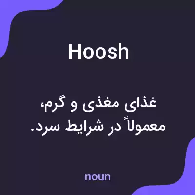 معنی hoosh به فارسی معنی hoosh به فارسی