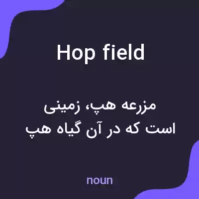 معنی hop field به فارسی معنی hop field به فارسی