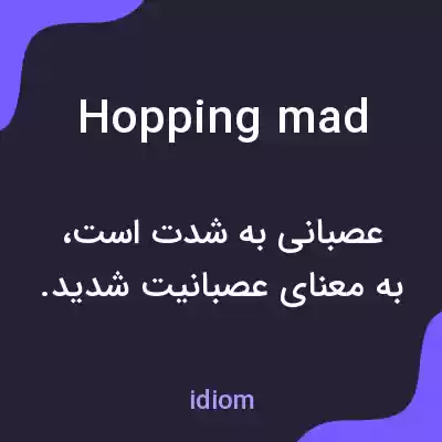 معنی hopping mad به فارسی معنی hopping mad به فارسی