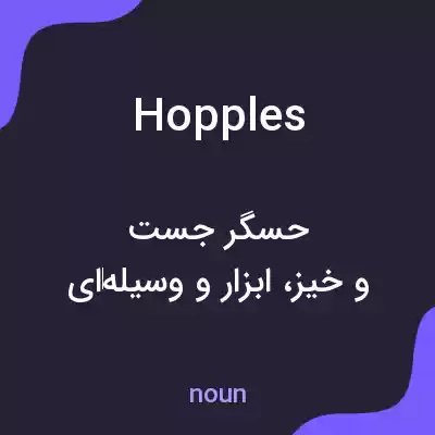معنی hopples به فارسی معنی hopples به فارسی