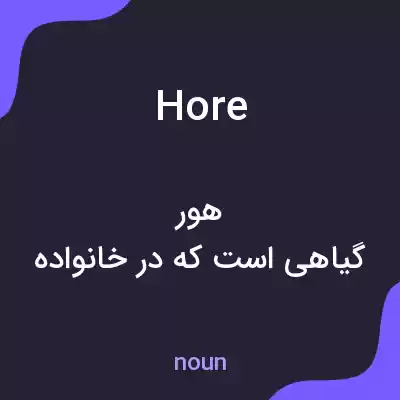 معنی hore به فارسی معنی hore به فارسی