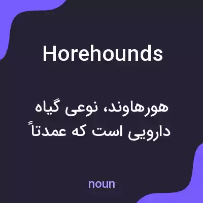 معنی horehounds به فارسی معنی horehounds به فارسی