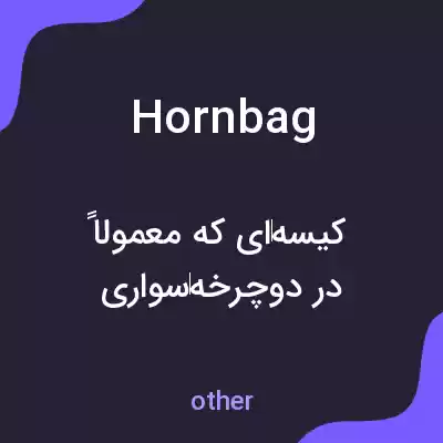 معنی hornbag به فارسی
