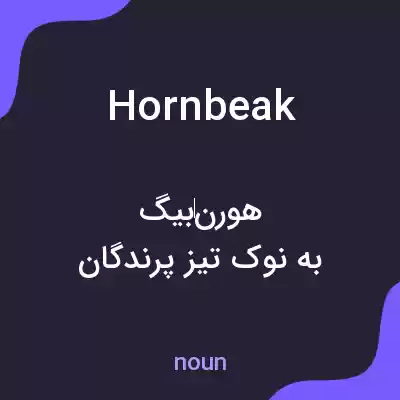 معنی hornbeak به فارسی معنی hornbeak به فارسی