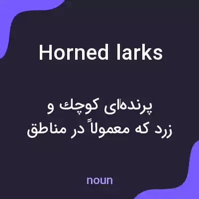 معنی horned larks به فارسی معنی horned larks به فارسی
