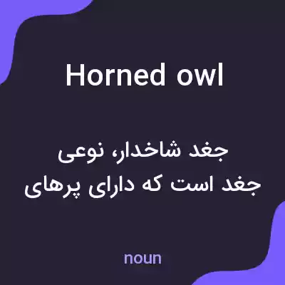 معنی horned owl به فارسی