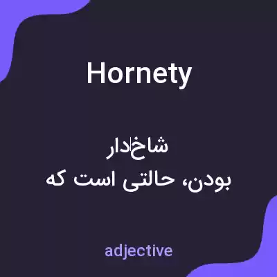 معنی hornety به فارسی معنی hornety به فارسی