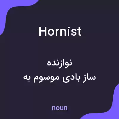 معنی hornist به فارسی معنی hornist به فارسی