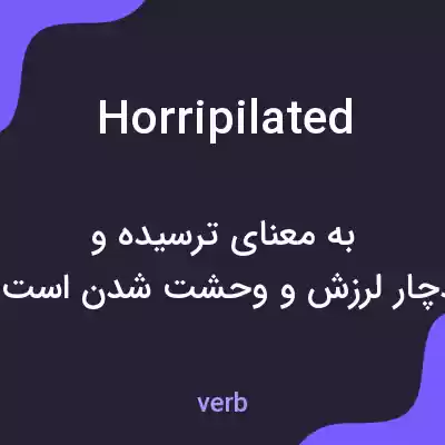 معنی horripilated به فارسی معنی horripilated به فارسی
