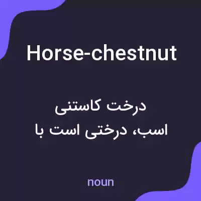 معنی horse-chestnut به فارسی معنی horse-chestnut به فارسی