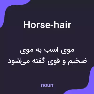معنی horse-hair به فارسی معنی horse-hair به فارسی