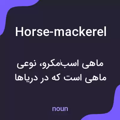 معنی horse-mackerel به فارسی معنی horse-mackerel به فارسی
