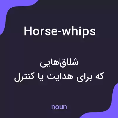 معنی horse-whips به فارسی