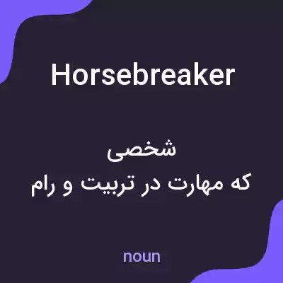 معنی horsebreaker به فارسی معنی horsebreaker به فارسی
