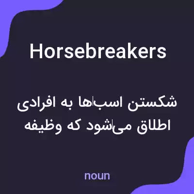 معنی horsebreakers به فارسی معنی horsebreakers به فارسی