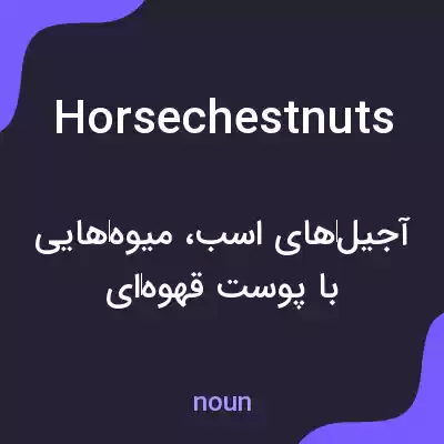 معنی horse chestnuts به فارسی معنی horse chestnuts به فارسی