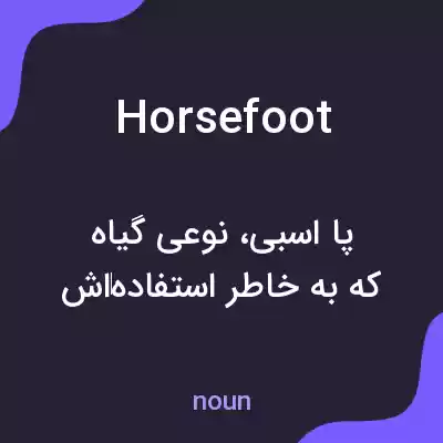 معنی horsefoot به فارسی معنی horsefoot به فارسی