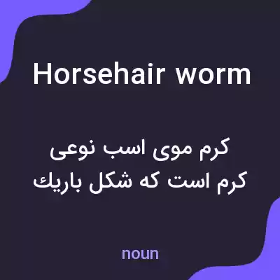 معنی horsehair worm به فارسی معنی horsehair worm به فارسی