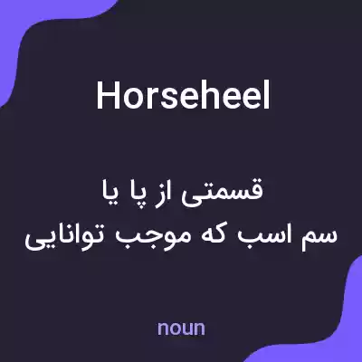 معنی horseheel به فارسی معنی horseheel به فارسی