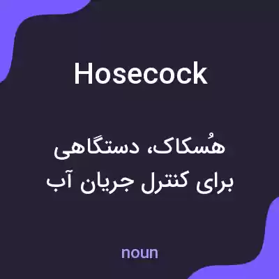 معنی hosecock به فارسی معنی hosecock به فارسی