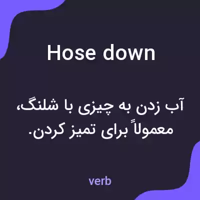 معنی hose down به فارسی معنی hose down به فارسی