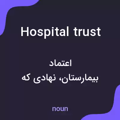 معنی hospital trust به فارسی معنی hospital trust به فارسی