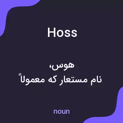 معنی hoss به فارسی معنی hoss به فارسی