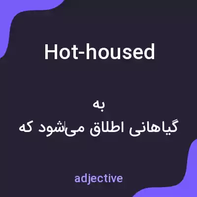 معنی hot-housed به فارسی معنی hot-housed به فارسی