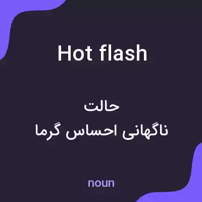 معنی hot flash به فارسی معنی hot flash به فارسی